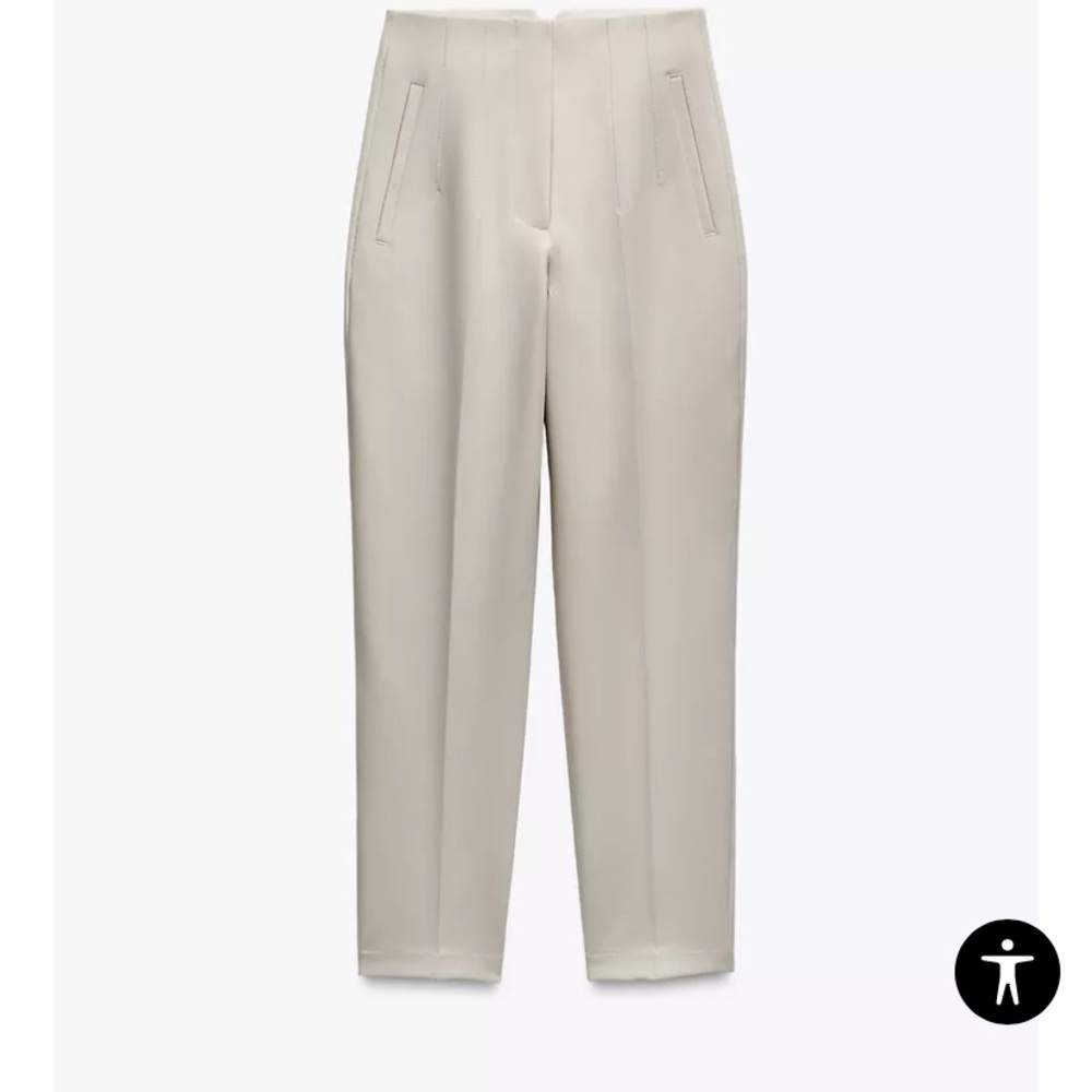 ZARA Women Oyster White Pants